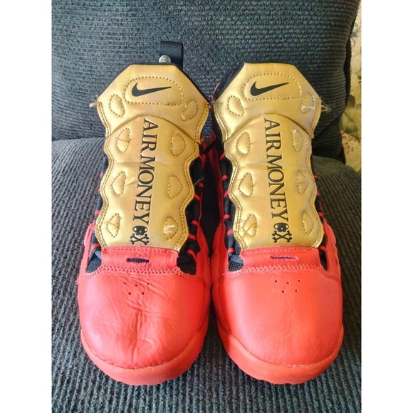 Nike‎ Shoes Youth 6Y W7.5 Air More Money " Golden Bred" Sneakers AH5215-600 - Picture 2 of 8